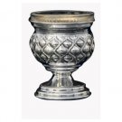 Silver Plated Salt Cellar with Rounded Base and Droplets Pattern