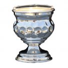 Silver Plated Salt Cellar with Rounded Base and Circle Indents