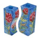 Yair Emanuel Salt and Pepper Shaker with Rose Design