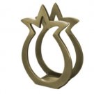 Yair Emanuel Aluminum Pomegranate Shaped Napkin Holder in Gold Tones
