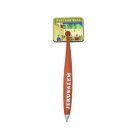 Orange Rubber Kotel Magnet with Pen Attached