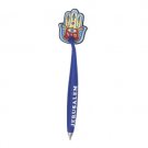 Blue Rubber Hamsa Magnet with Pen Attached