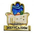 5cm metal magnet with gold plate in Russian