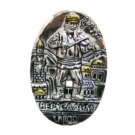 Silver Poly Magnet of Fiddler in Jerusalem in Russian