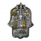 Silver Poly Hamsa Magnet of the David Tower