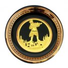 6 Centimeter Ceramic Magnet with a Golden Fiddler