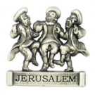 5 cm pewter magnet with three Hassidim