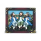 7x6 cm ceramic magnet with dancing Hassid's