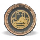 5 cm Ceramic Oval Hamsa Magnet with Jerusalem in Russian