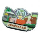 Rubber Magnet Flower Design with City of Jerusalem