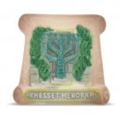 6 cm ceramic magnet with the Knesset Menorah