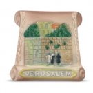 6 cm ceramic magnet with a scene of the Western Wall