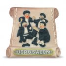 6 cm ceramic magnet with dancing Hasid's