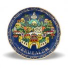 6 cm Ceramic Plate Magnet of Jerusalem