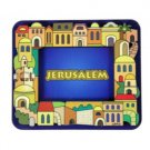 6 cm 3D Wood Magnet of Jerusalem