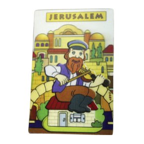 3D Jerusalem Fiddler Magnet