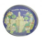 5 cm Acrylic Round Magnet of David Tower