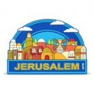 Rubber Magnet with Jerusalem Landscape