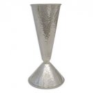 Sterling Silver Vase with Hammered Pattern and Cones