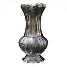Silver Plated Vase with Broad Leaves