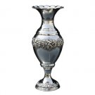 Silver Plated Vase with Flowers