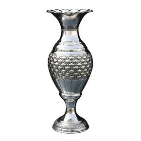 Silver Plated Vase with Droplets