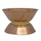Copper and Brass Bowl with Cones