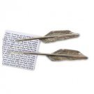 Sterling Silver Quill Cover with Feather Details