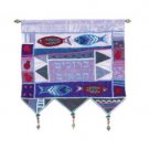 Yair Emauel Wall Hanging with Welcome Greeting and Fish Motif