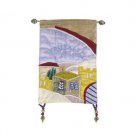 Yair Emanuel Multicolored Wall Hanging With Jerusalem City Rooftops Design