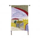 Yair Emanuel Multicolored Wall Hanging With Hills Of The Holy City Of Jerusalem Design