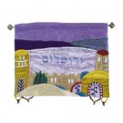 Yair Emanuel Multicolored Wall Hanging With Jerusalem City & City Rooftops Design