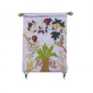 Yair Emanuel Raw Silk Embroidered Small Wall Decoration with Seven Species