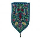 Yair Emanuel Hamsa Shield Tapestry (Large/ Turquoise)