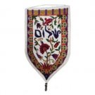 Yair Emanuel White Cloth Tapestry Wall Hanging with Hebrew