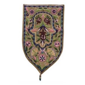 Yair Emanuel Gold Hamsa Shield Tapestry Wall D&Atilde;&copy;cor
