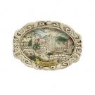Antique Plate in Oval Shape with Jerusalem