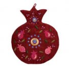 Yair Emanuel Pomegranates Embroidered Wall Decoration