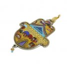 12 cm Hand Decorated Pewter Jerusalem Hamsa