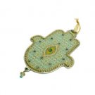 12 cm Pewter Hand Decorated Hamsa