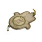 Pewter Hamsa Hand Decorated in Pearls and Gold Beading