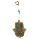 Bronze Decorated Hamsa with Flowers