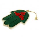 Ceramic Green Pomegranate Hamsa