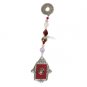 Metal Hamsa with Shma Israel in Red