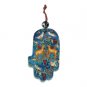 Yair Emanuel Small Hand-Painted Hamsa gazelle and Birds Picture Wood