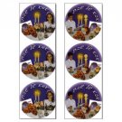 Sticker Set with Hebrew Text and Shabbat Objects