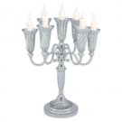 27 Centimeter Candelabrum with Jerusalem and Diamonds in Nickel