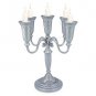 Pewter Candelabra with Five Branches and Jerusalem