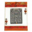 Glass Kabbalah Blessing with Star of David and Abstract Jerusalem Mosaic