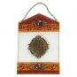 Glass Home Blessing with Autumn Leaves